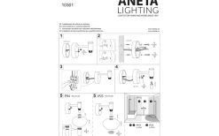 Badrumslampor Vägg < Aneta Elba Vägglampa Krom/Opalvit IP44