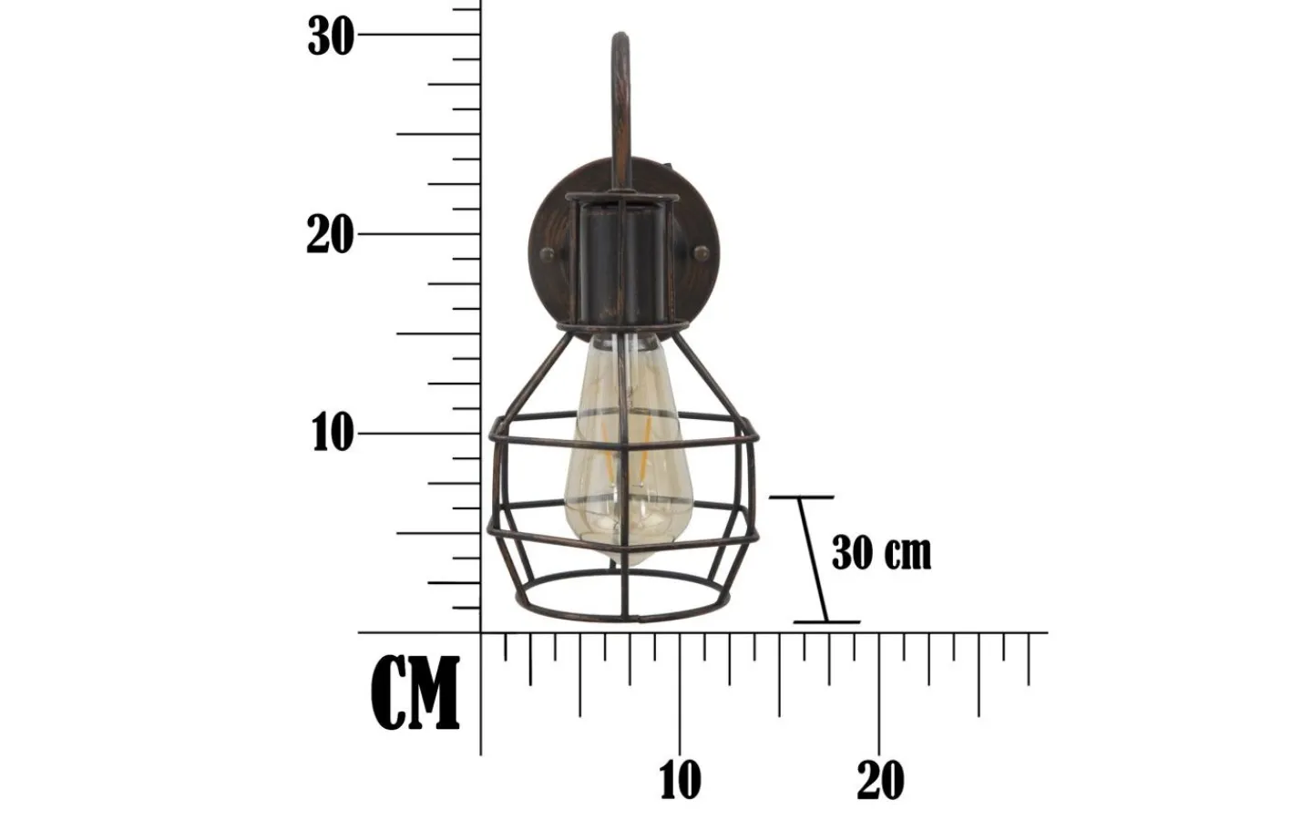 Lampetter-Mauro Ferretti Elegante Vägglampa 30cm Brun