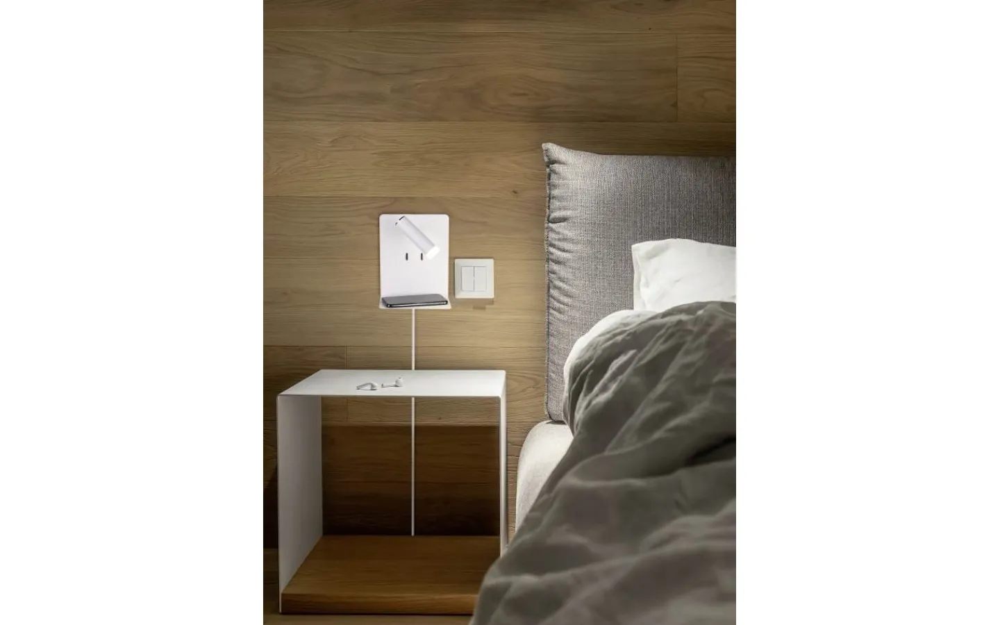 Läslampor < Trio Lighting Element Vägglampa LED matt vit