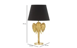 Bordslampor < Mauro Ferretti Elephant Bordslampa Elefant 59cm Guld/Svart