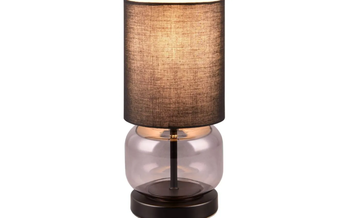 Bordslampor-Trio Lighting Elio Bordslampa E27 matt svart/rökfärgad