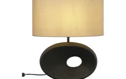 Bordslampor < Aneta Ellipse Bordslampa 42cm Svart/Beige