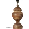 Lampfötter-Cottex Ello Lampfot 47cm Trä/Borstad Mässing