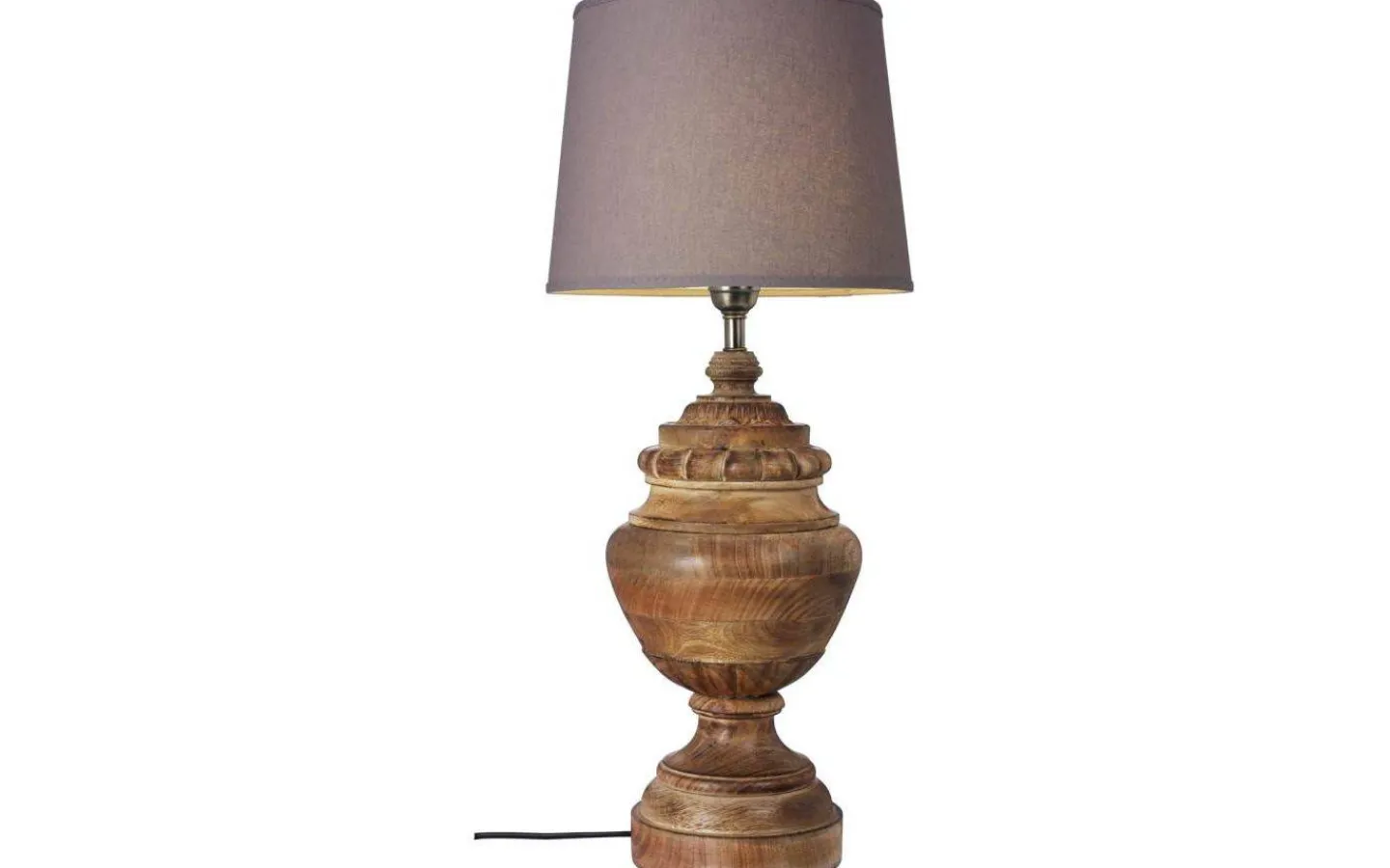 Lampfötter-Cottex Ello Lampfot 47cm Trä/Borstad Mässing