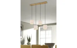 Avlånga Taklampor < Trio Lighting Elmau hänge 4-st E27 naturvit
