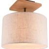 Plafonder < Trio Lighting Elmau Plafond E27 naturvit