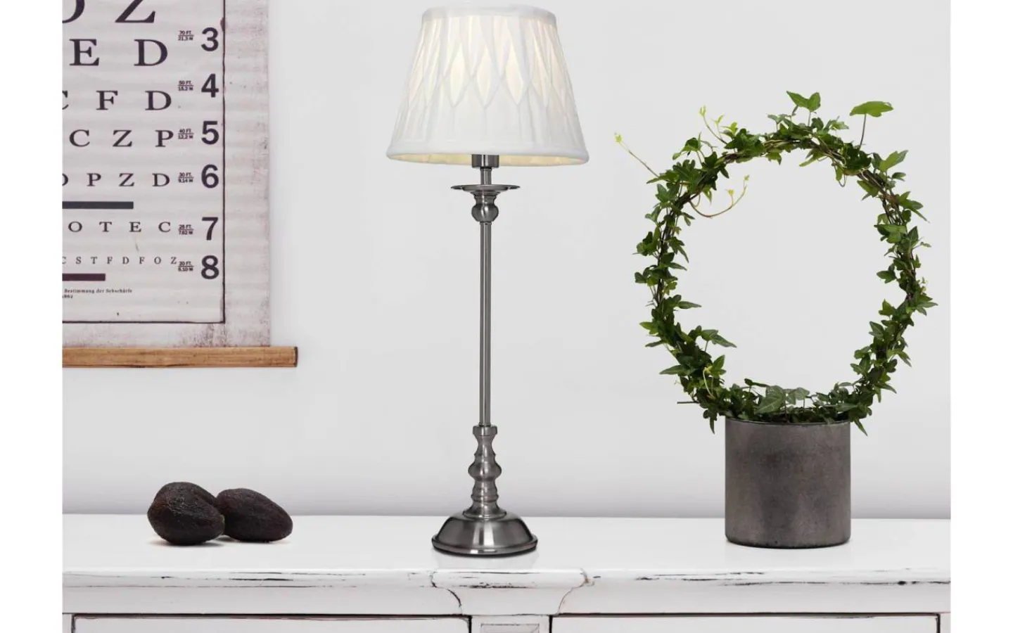 Lampfötter < Cottex Elsa Lampfot 48cm Borstad Krom