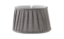 Plisserade Lampskärmar|Ovala Lampskärmar < Oriva Emily Lampskärm Oval 28cm Grå