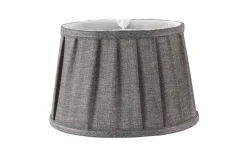 Plisserade Lampskärmar|Ovala Lampskärmar < Oriva Emily Lampskärm Oval 22cm Grå