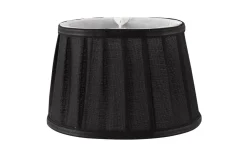 Plisserade Lampskärmar|Ovala Lampskärmar < Oriva Emily Lampskärm Oval 22cm Svart