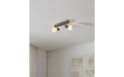 Avlånga Takspotlights|Takspot Med 2 Lampor < Eglo Enea Takspotlight 30cm Nickel