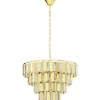 Kristallkronor-Eglo Erseka Taklampa Kristall 49cm Mässing