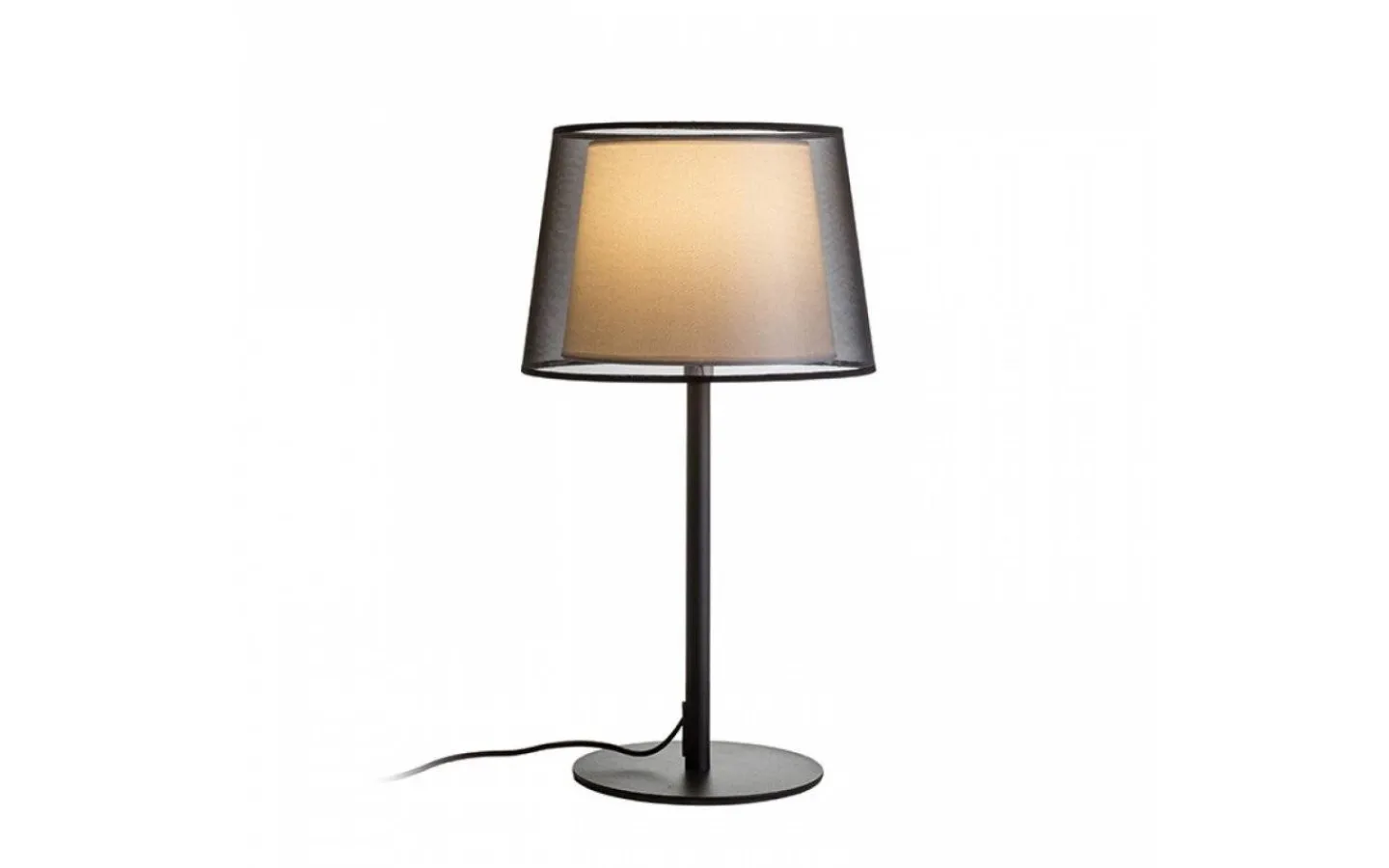 Bordslampor-Rendl Esplanade Bordslampa 74cm Svart/Vit/Krom E27