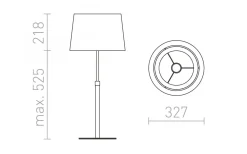 Bordslampor-Rendl Esplanade Bordslampa 74cm Svart/Vit/Krom E27