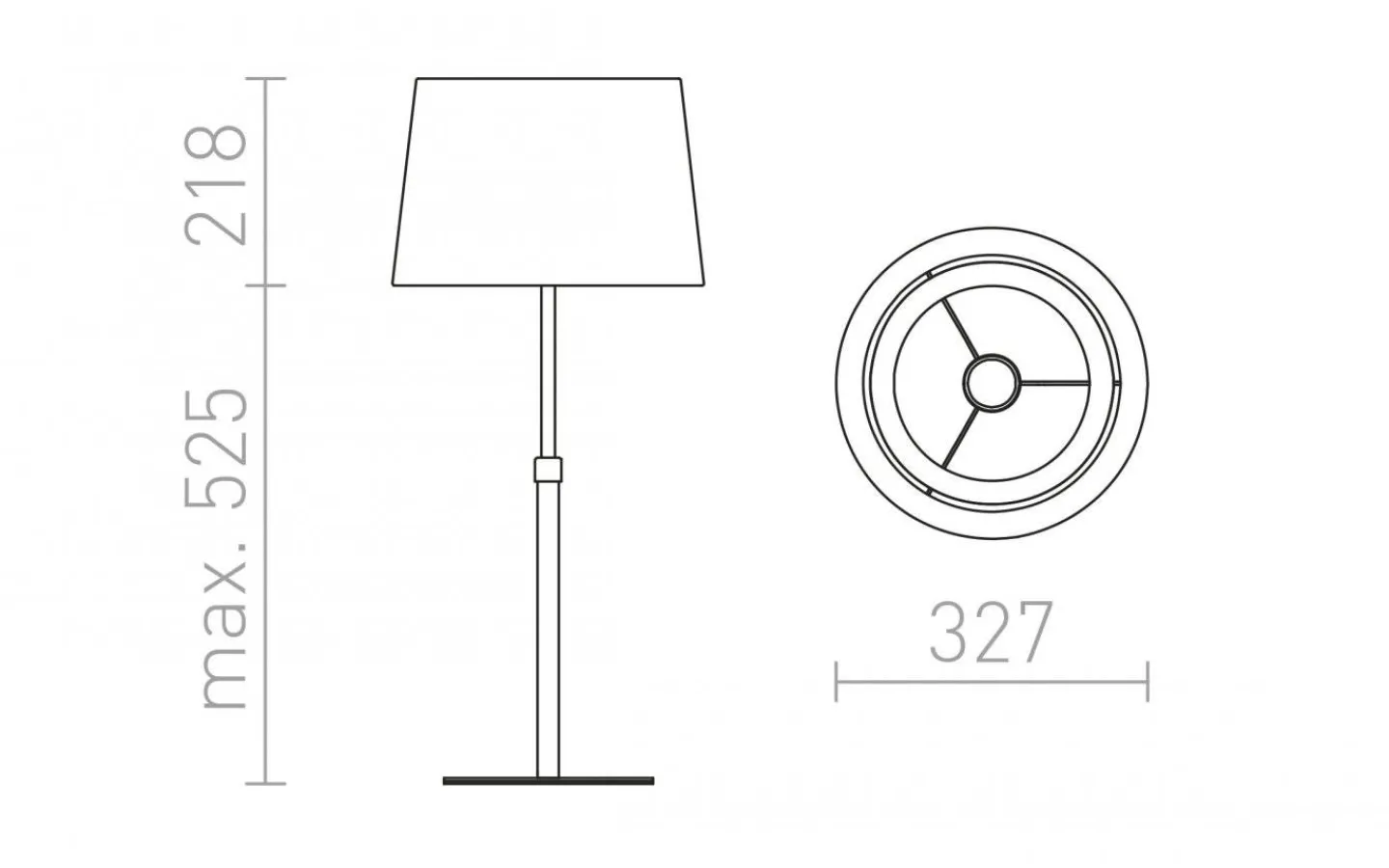 Bordslampor-Rendl Esplanade Bordslampa 74cm Svart/Vit/Krom E27