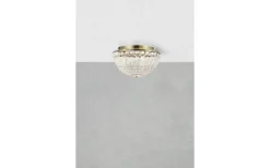 Badrumslampor Tak|Kristallplafonder-Markslojd Estelle Kristallplafond 30cm Antik Mässing/MC IP44