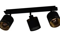 Avlånga Takspotlights|Takspot Med 3 Lampor-Eglo Esteperra Takspotlight 58cm Svart/Guld
