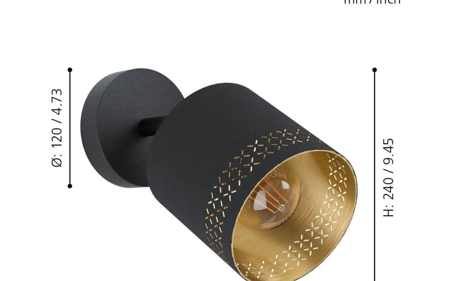 Läslampor < Eglo Esteperra Vägglampa Svart