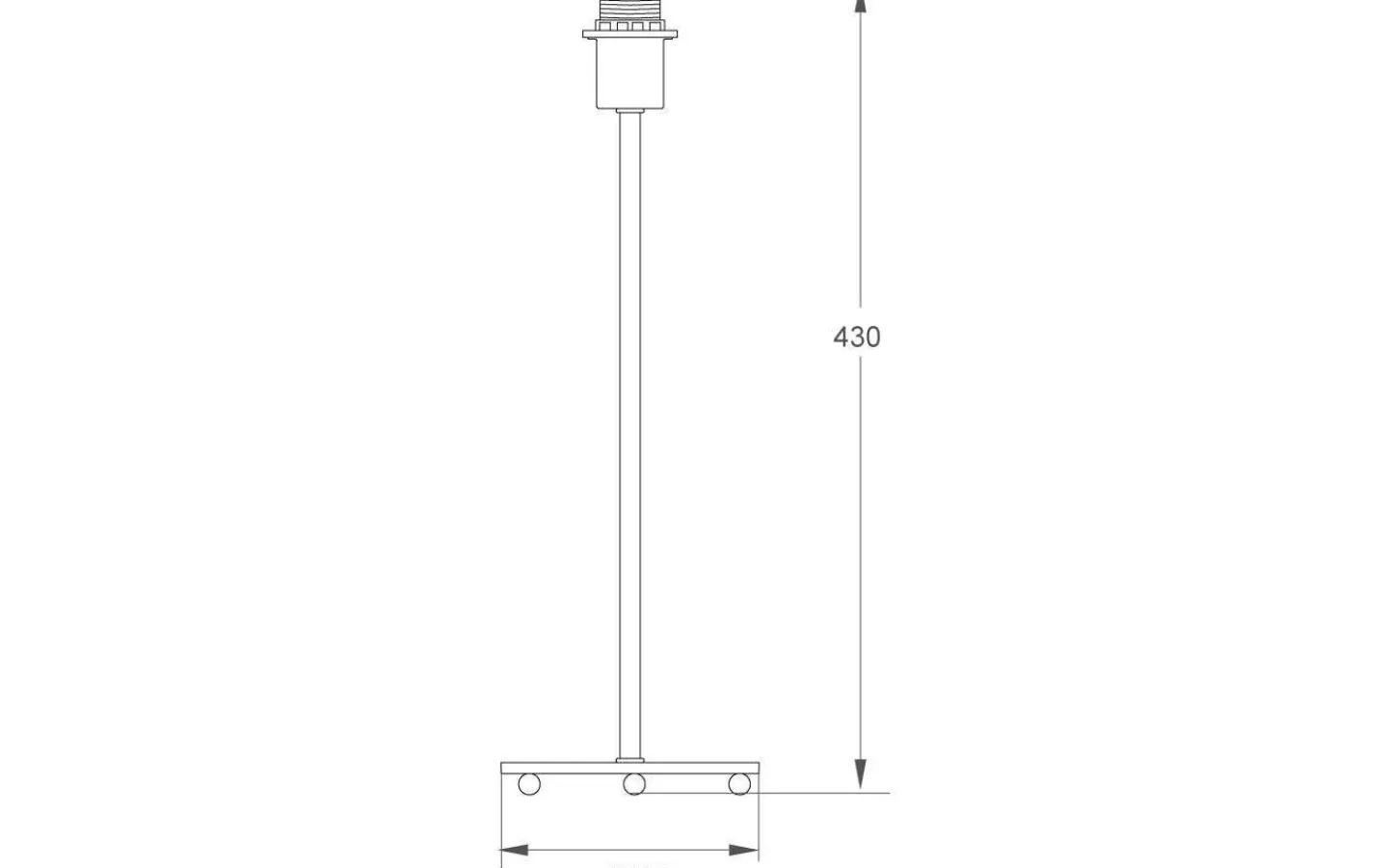 Vardagsrum|Lampfötter-Aneta Ester Lampfot 43cm Mässing