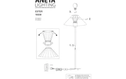 Lampfötter-Aneta Ester Lampfot 53cm Silver