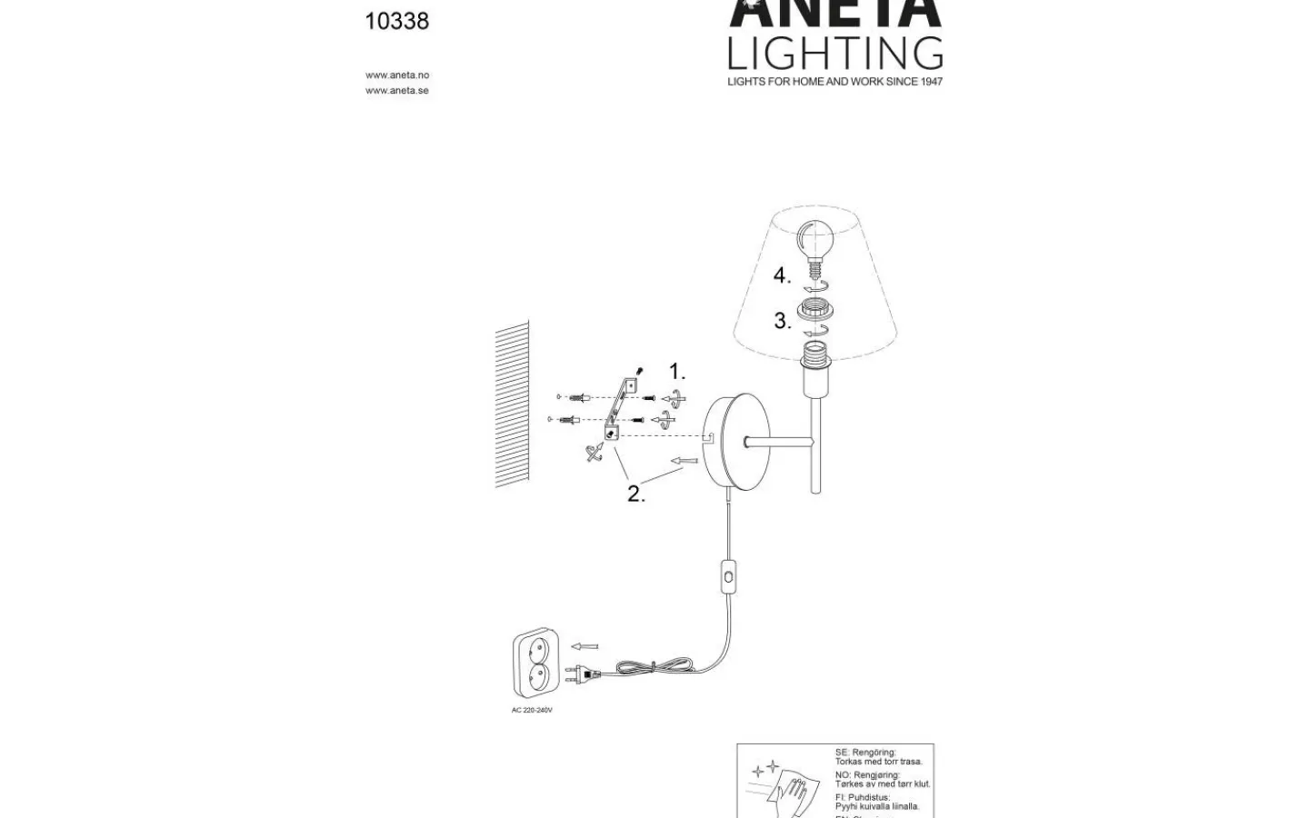 Lampetter < Aneta Ester Vägglampa Silver