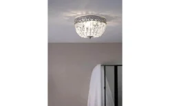 Badrumslampor Tak|Kristallplafonder < Markslojd Etienne Kristallplafond 25cm 2L Krom