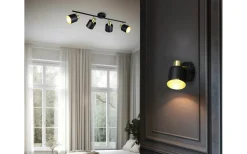 Avlånga Takspotlights|Takspot Med Minst 4 Lampor < Trio Lighting Eva Spotlight 4-delad E14 svart/guld