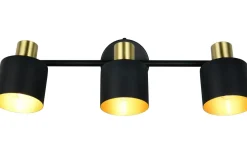 Avlånga Takspotlights|Takspot Med 3 Lampor-Trio Lighting Eva Spotlight 3-delad E14 svart/guld