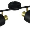 Takspot Med 2 Lampor-Trio Lighting Eva Spotlight 2-delad E14 svart/guld