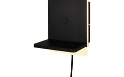 Läslampor < Trio Lighting Fairfield Vägglampa LED mattsvart med laddningsstation