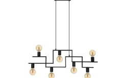 Avlånga Taklampor-Eglo Fembard Taklampa 101cm 7L Svart