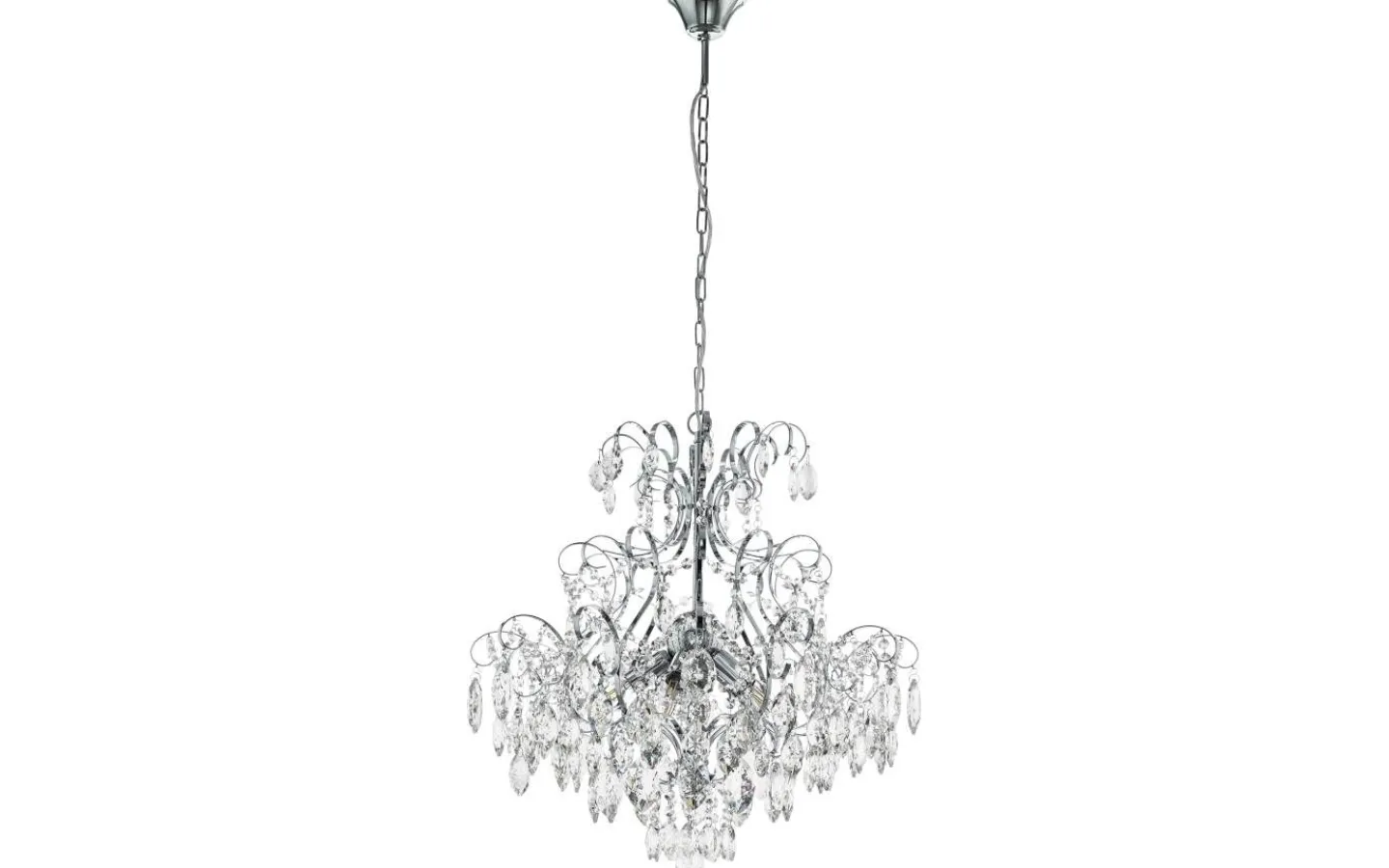 Kristallkronor < Eglo Fenoullet Kristallkrona 58cm Krom