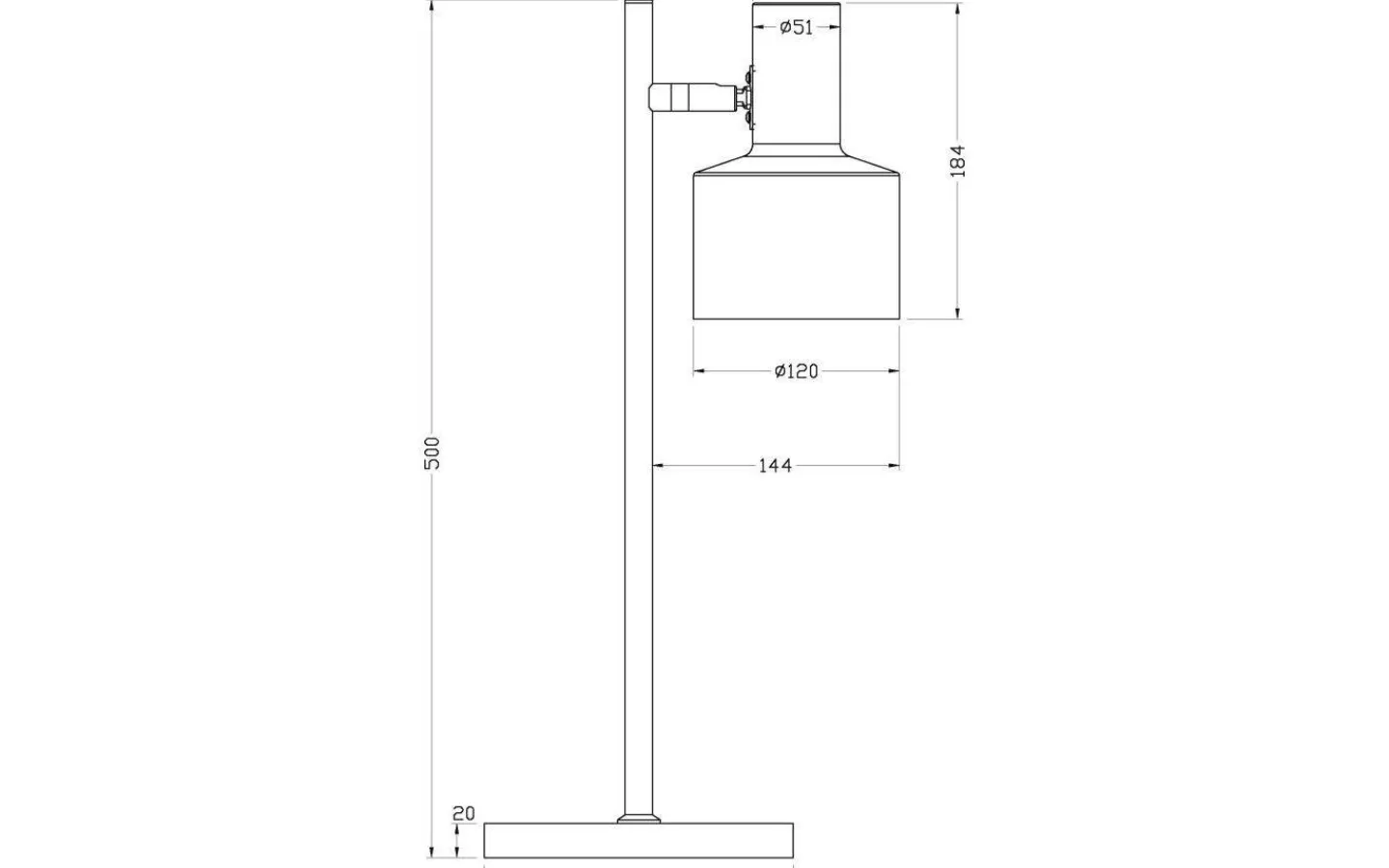 Skrivbordslampor < Aneta Ferdinand Skrivbordslampa 53cm Svart