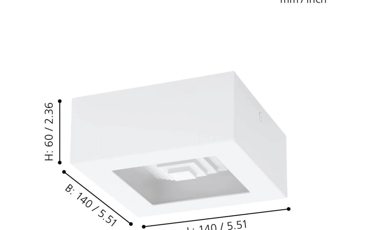 Plafonder < Eglo Ferreros Plafond 14cm LED 3000K 6,3W Vit