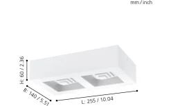 Plafonder < Eglo Ferreros Plafond 25,5cm LED 3000K 12,6W Vit