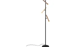 Golvlampor|Golvläslampor-Trio Lighting Fiato Golvlampa LED 3-delad mattsvart/flerfärgad