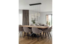 Avlånga Taklampor < Trio Lighting Fiato Takpendel LED 11 st 115cm mattsvart/flerfärgad