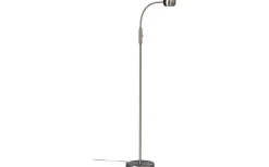 Golvläslampor < ArmaturHantverk Fladen Golvlampa 1L 140cm Nickel
