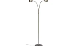 Golvläslampor-ArmaturHantverk Fladen Golvlampa 2L 140cm Nickel
