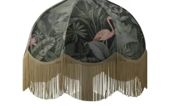 Mönstrade Lampskärmar < Hallbergs Flamingo Jungle Lampskärm Ø50cm Guldfrans