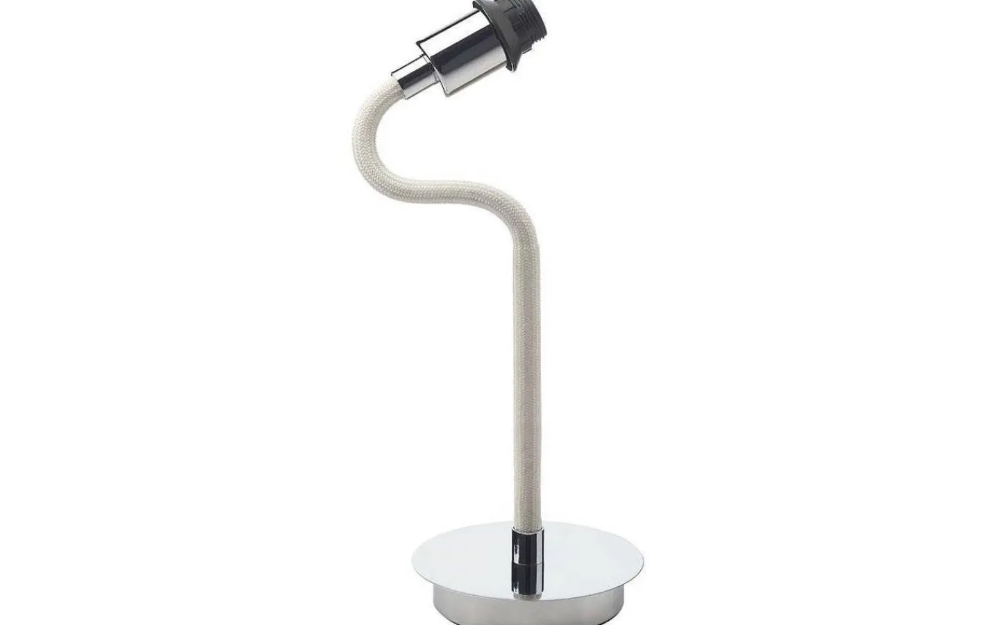 Lampfötter|Skrivbordslampor < Oriva Flex Lampfot 42cm Krom/Vit