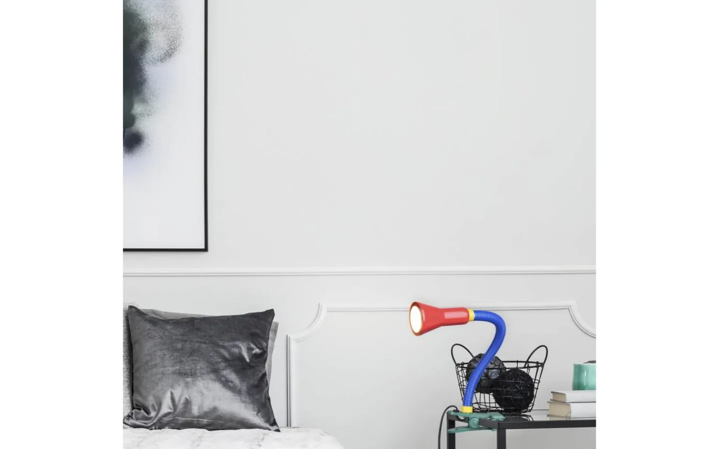 Barnrum|Klämlampor-Trio Lighting Flexo Klämlampa E14 flerfärgad