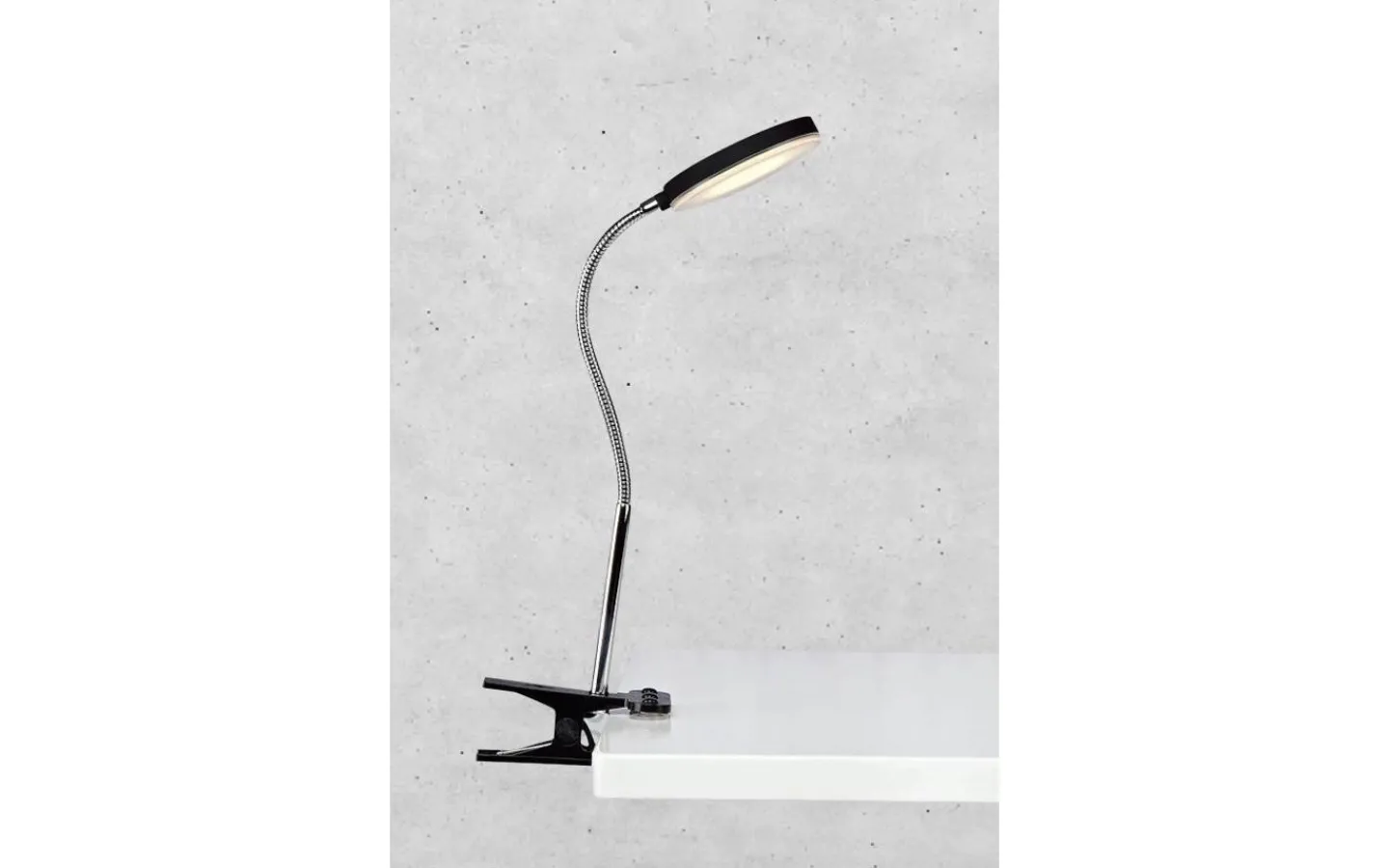 Klämlampor-Markslojd Flex Skrivbordslampa LED 5W Svart/Krom