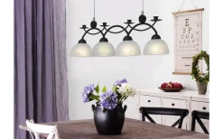 Kök & Matplats|Avlånga Taklampor < Cottex Florens Taklampa 89cm 4xE14 Antik svart