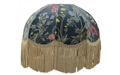 Mönstrade Lampskärmar < Hallbergs Flower Field Lampskärm Ø50cm Lyxfrans Guld