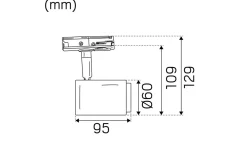 Skensystem-Hidealite Focus Track Micro 1-fas LED 10W 3000K Vit