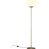 Golvlampor < Trio Lighting Fomento Golvlampa E27 matt mässing/vit
