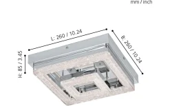 Plafonder < Eglo Fradelo Plafond 26cm LED 3000K 11,5W Krom