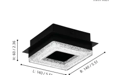 Plafonder < Eglo Fradelo Plafond 14cm LED 3000K 4W Svart