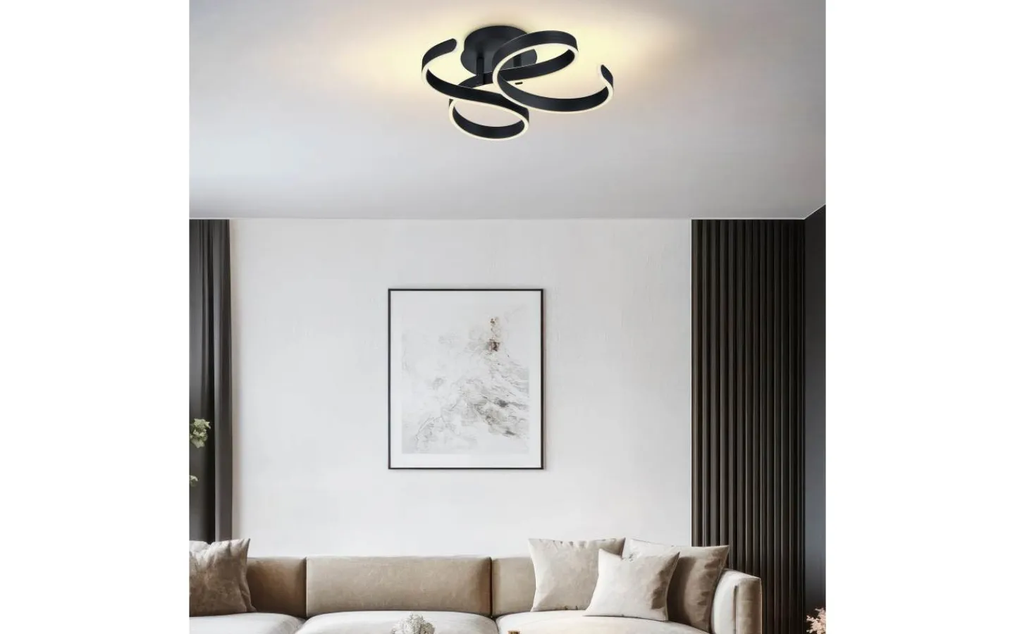 Plafonder < Trio Lighting Francis Plafond LED antracit